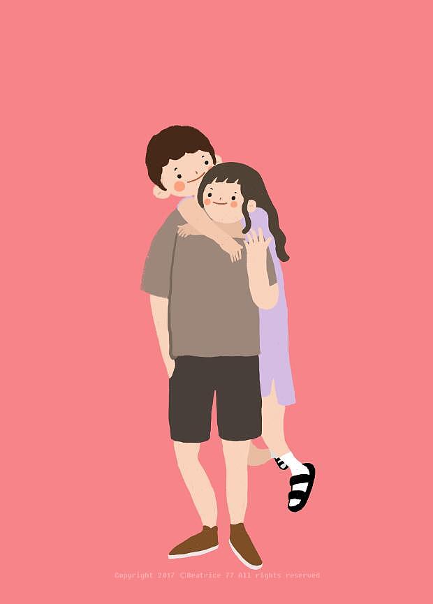 二人行（图ZOTkzNjQwMjQ=） - 商业插画 - 站酷设计师Beatrice_七七原创素材 - 站酷ZCOOL