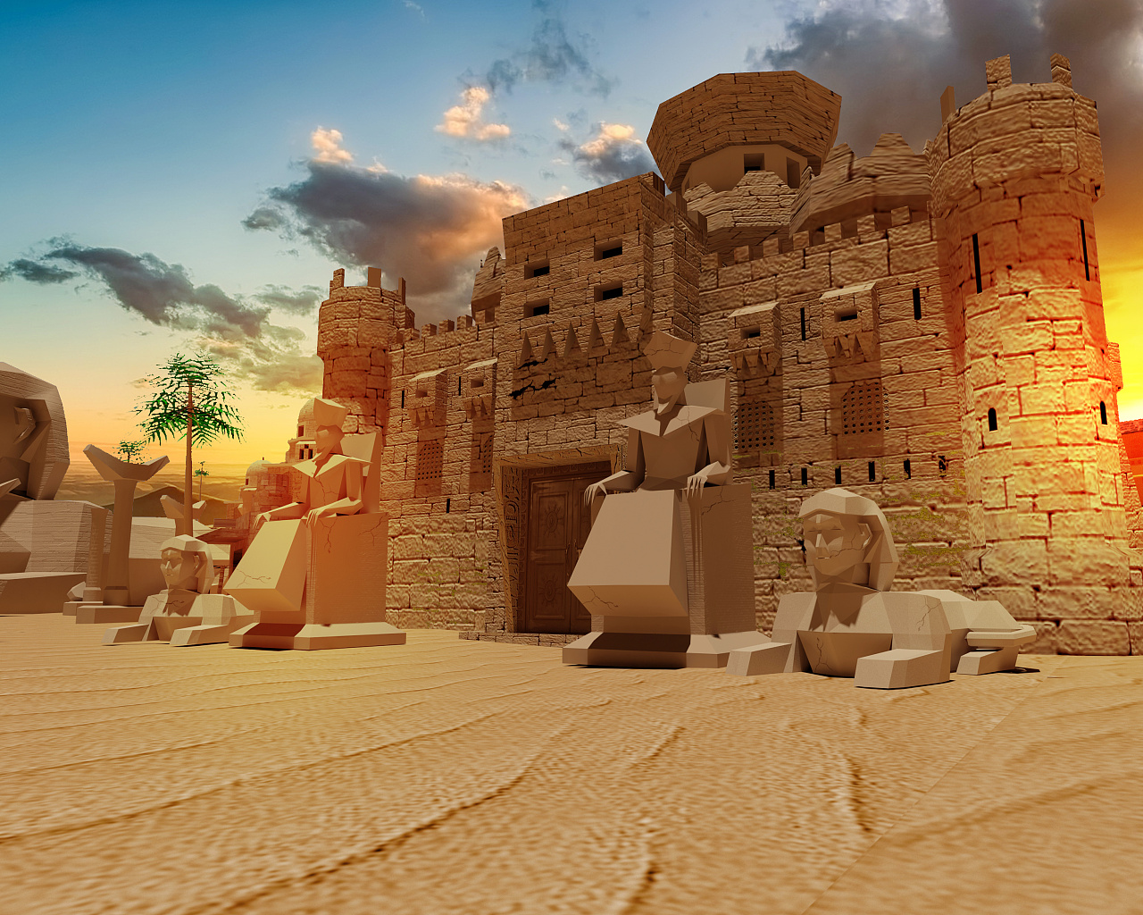 埃及场景建模