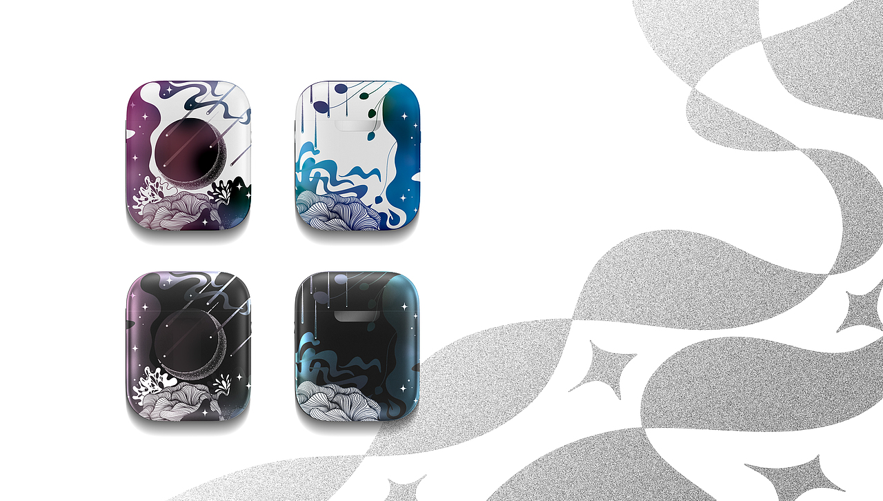 盛大星空 | OPPO Enco Free耳机套设计大赛（图ZMTkyMDc5OTk2） - 图案 - 站酷设计师野生胖鸟原创素材 - 站酷ZCOOL