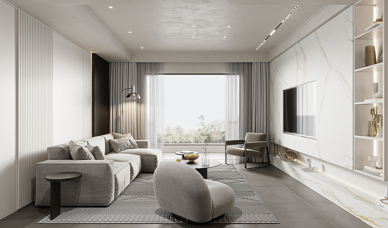 现代黑白灰（图ZMjY2ODEwMjc2） - 家装设计 - 站酷设计师Y_Day原创素材 - 站酷ZCOOL