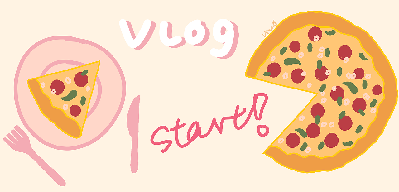 手绘美食vlog片头素材分镜
