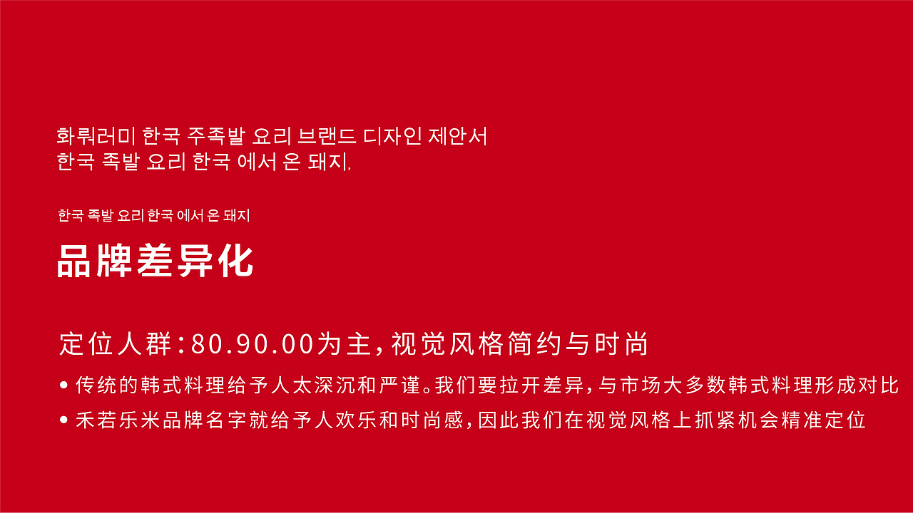 禾若乐米韩国猪蹄料理品牌全案设计