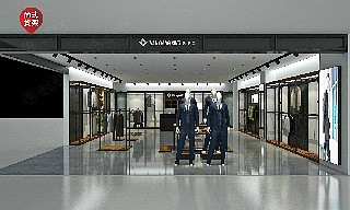 灵山上墙吊架服装店展示架KM快时尚男装货架