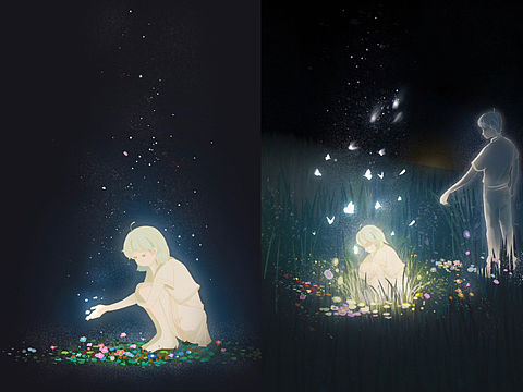 原创系列插画《悲》
