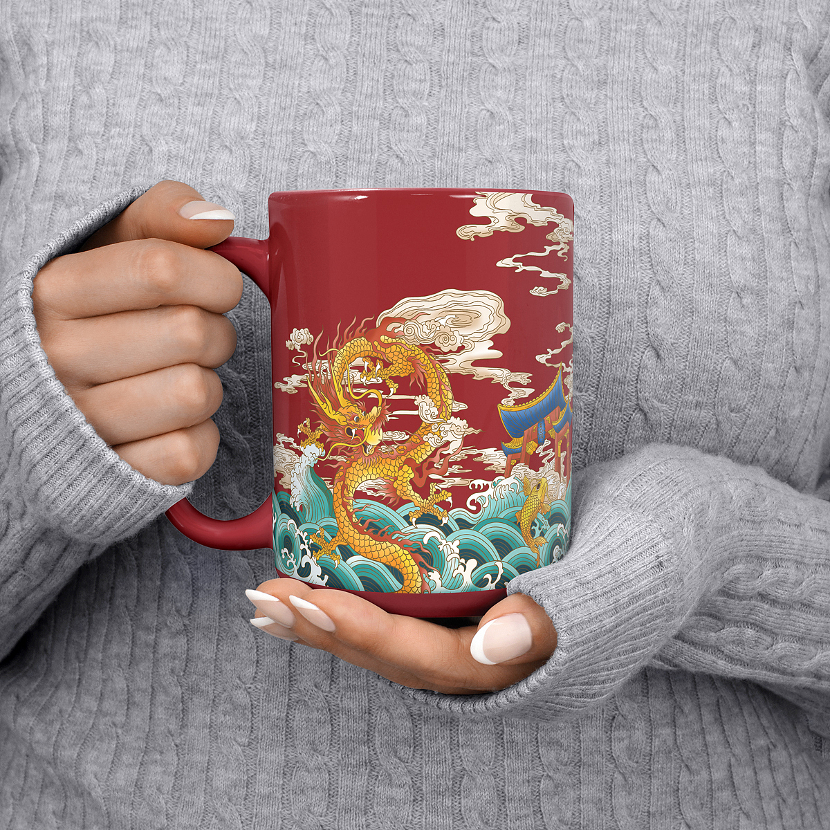 乘风破浪跃龙门国潮插画