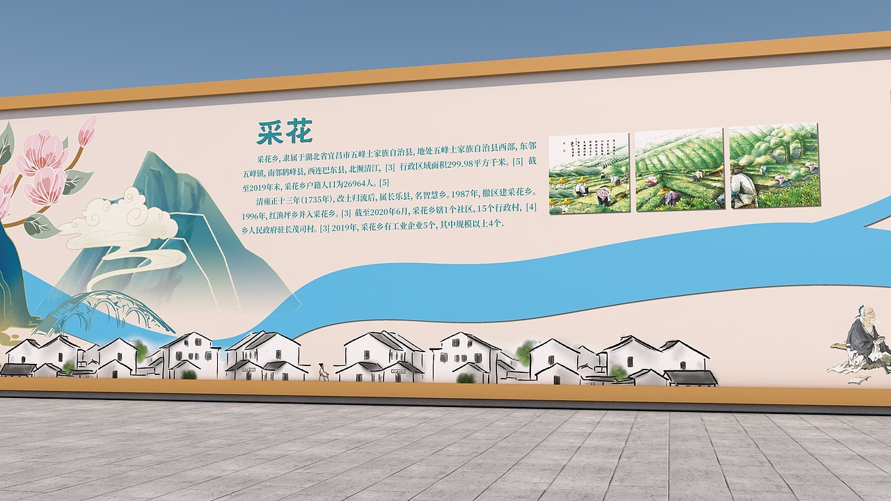 手绘校园文化展示长廊（图ZMzEwNzU5Mjk2） - 图案 - 站酷设计师Zihele_原创素材 - 站酷ZCOOL