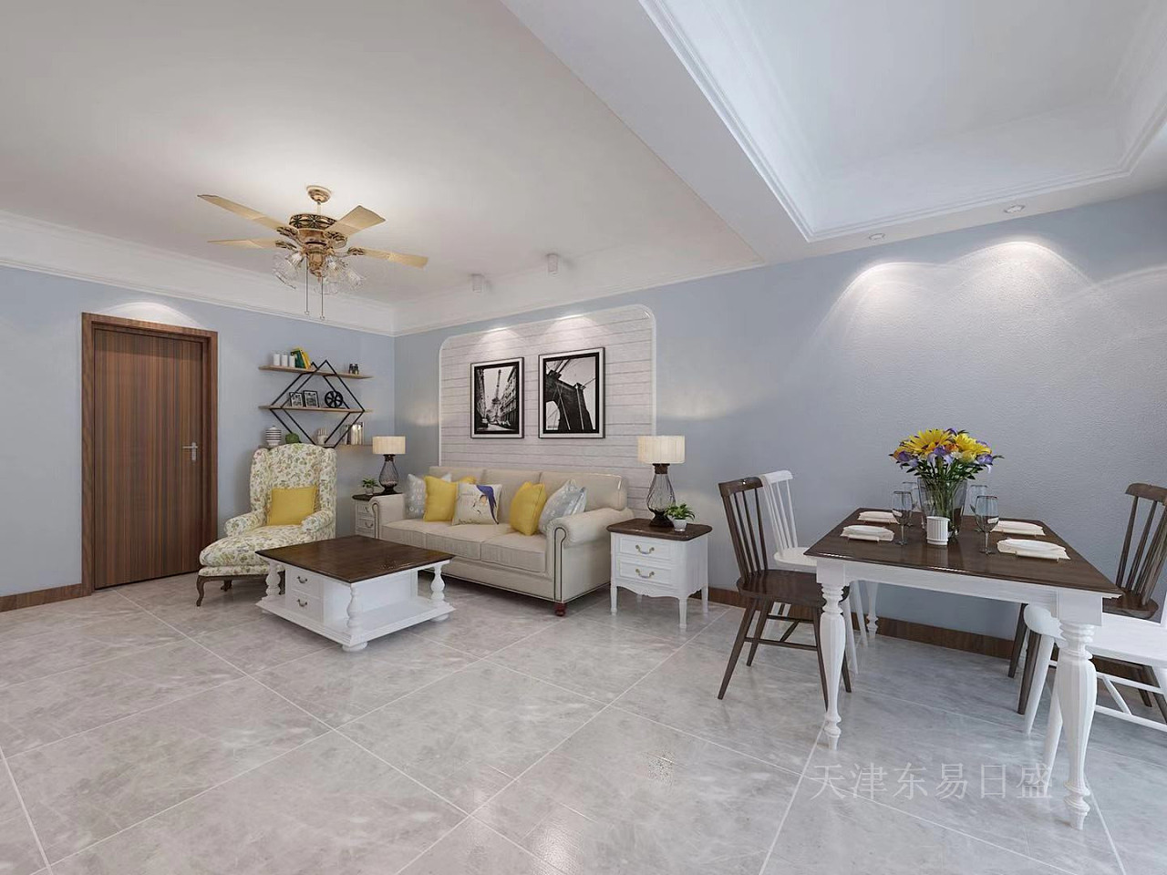 70平绮水园现代简奢风格装修效果图,给生活带