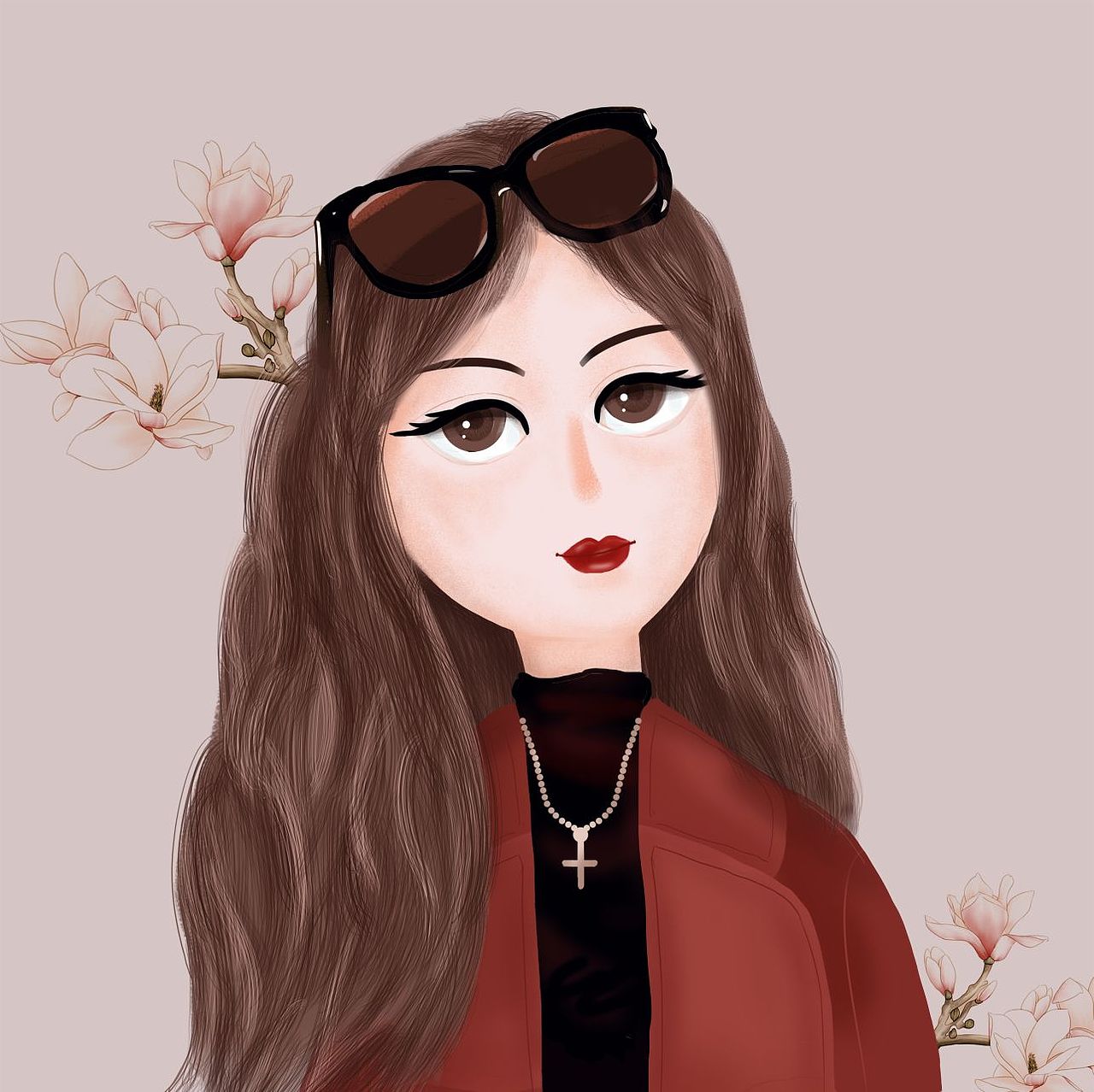 女神妈妈照片转插画