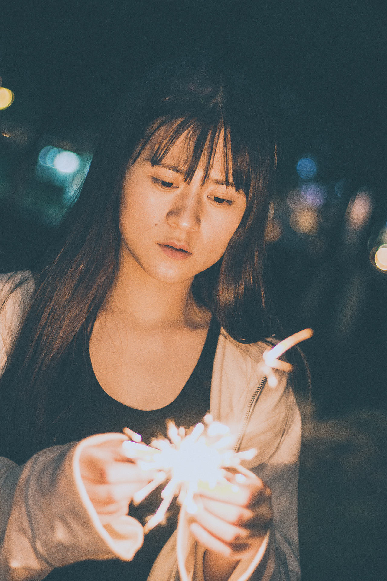 夜-烟花璀璨-孤独患者