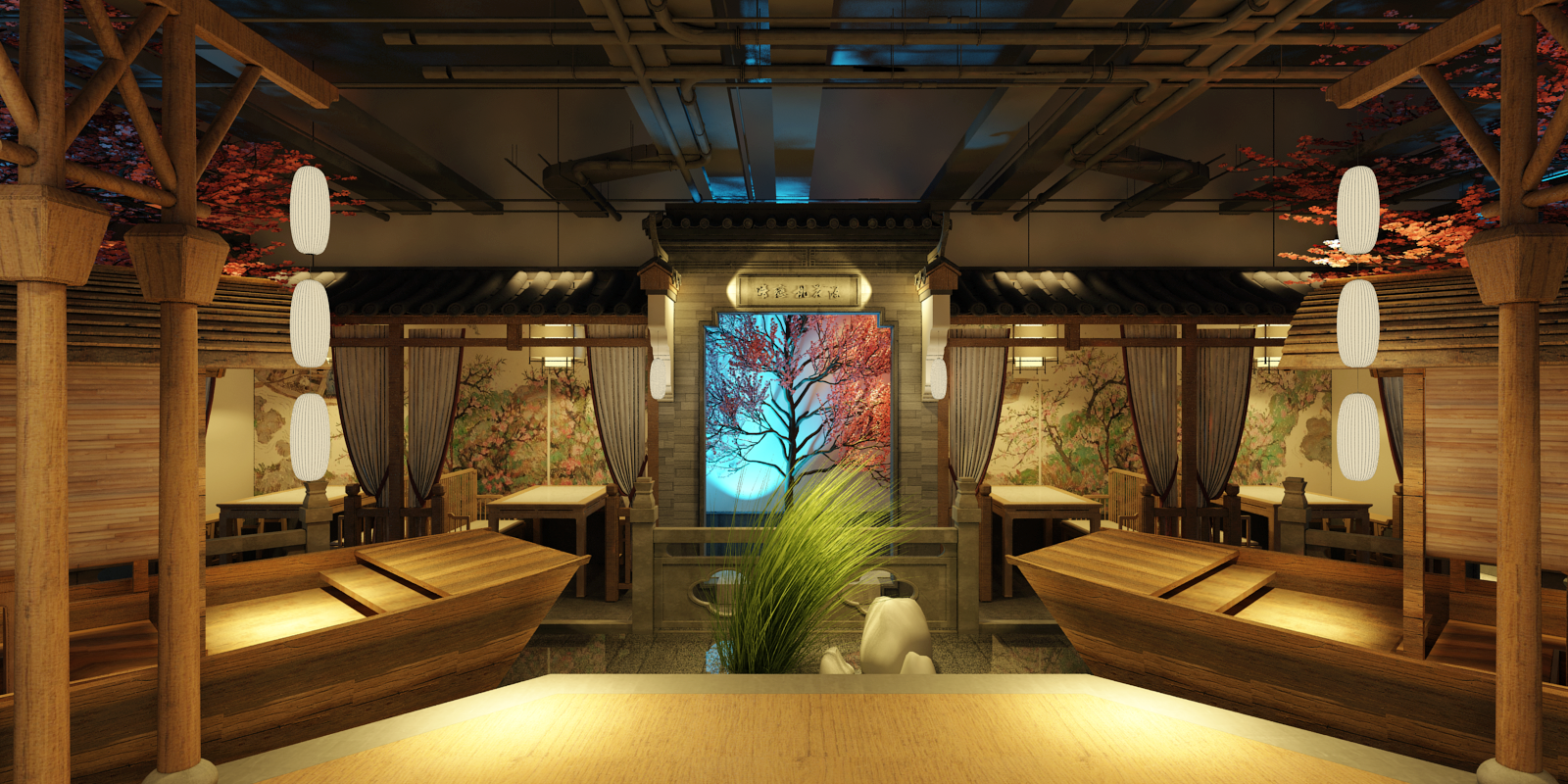 暗恋桃花源龙之梦店-中餐厅设计-上海赫筑餐饮空间设计事务所