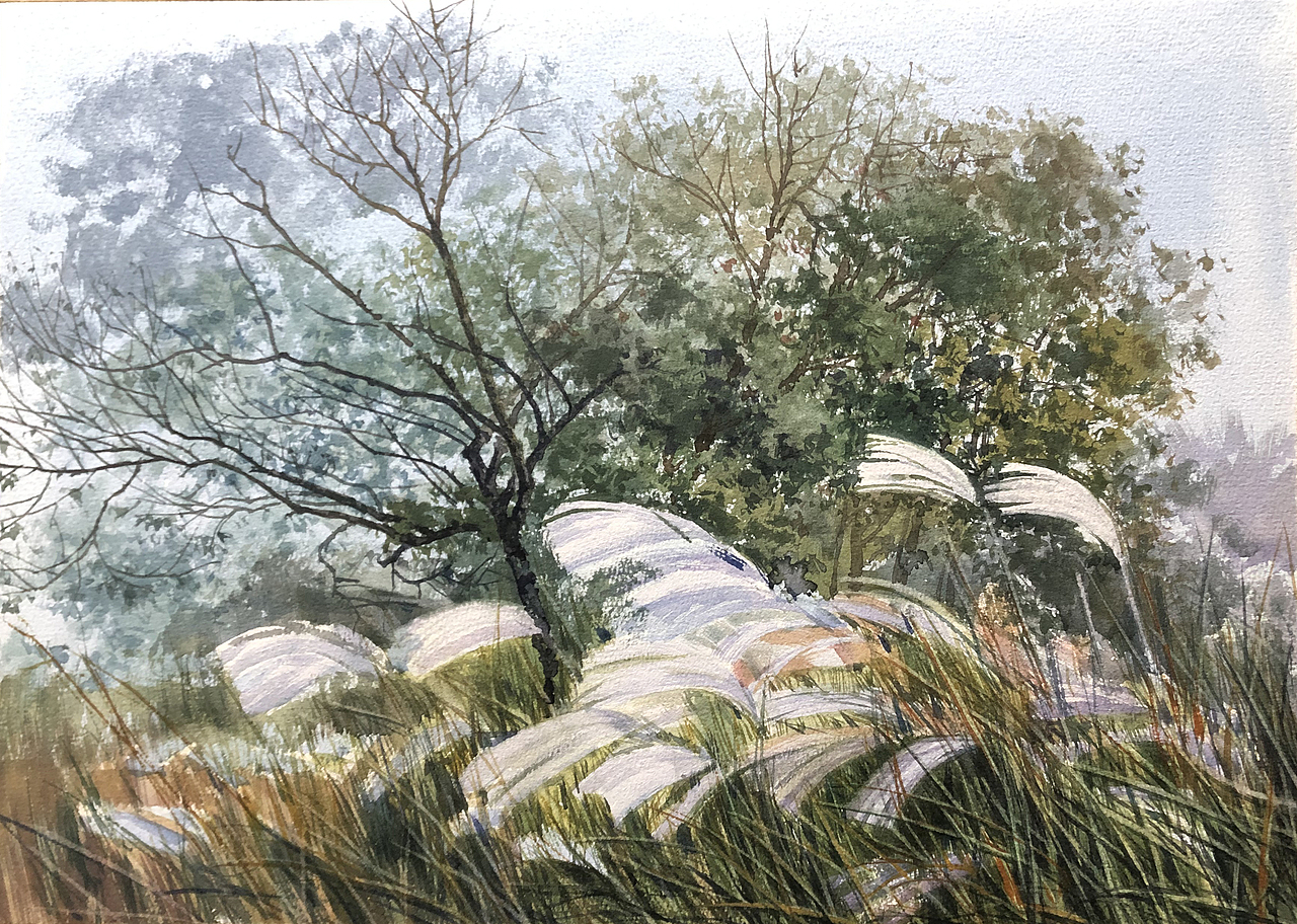 水彩风景——冬日的风声(又是无私奉献的高清步骤)