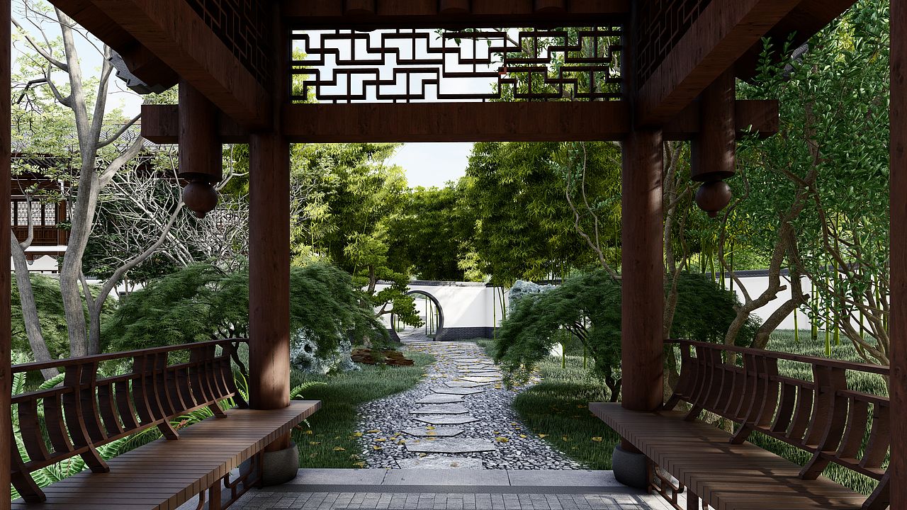 Lumion《古风景观》（图ZMjg2ODA0NDI0） - 景观设计 - 站酷设计师噜嚕噜噜鲁鲁修原创素材 - 站酷ZCOOL