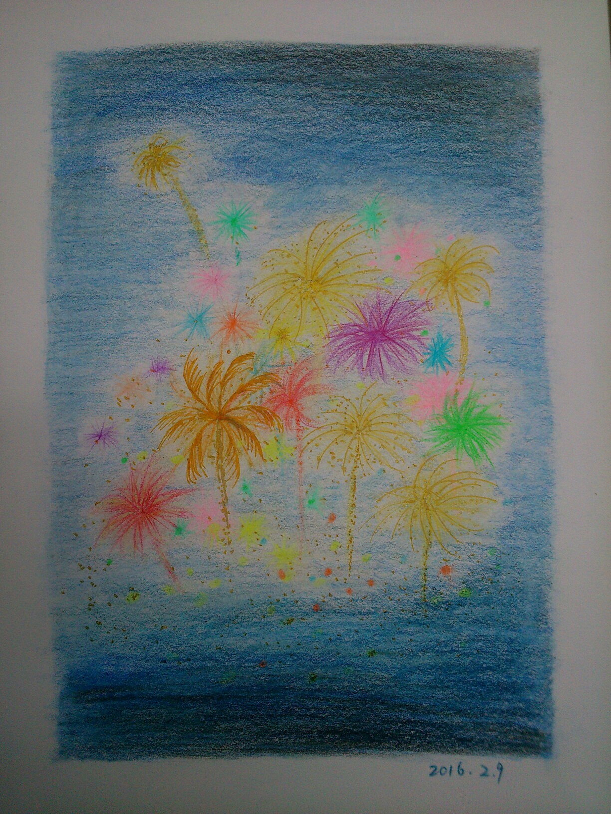 创作信息|举报收藏分享原创作品插画创作习作烟花彩铅