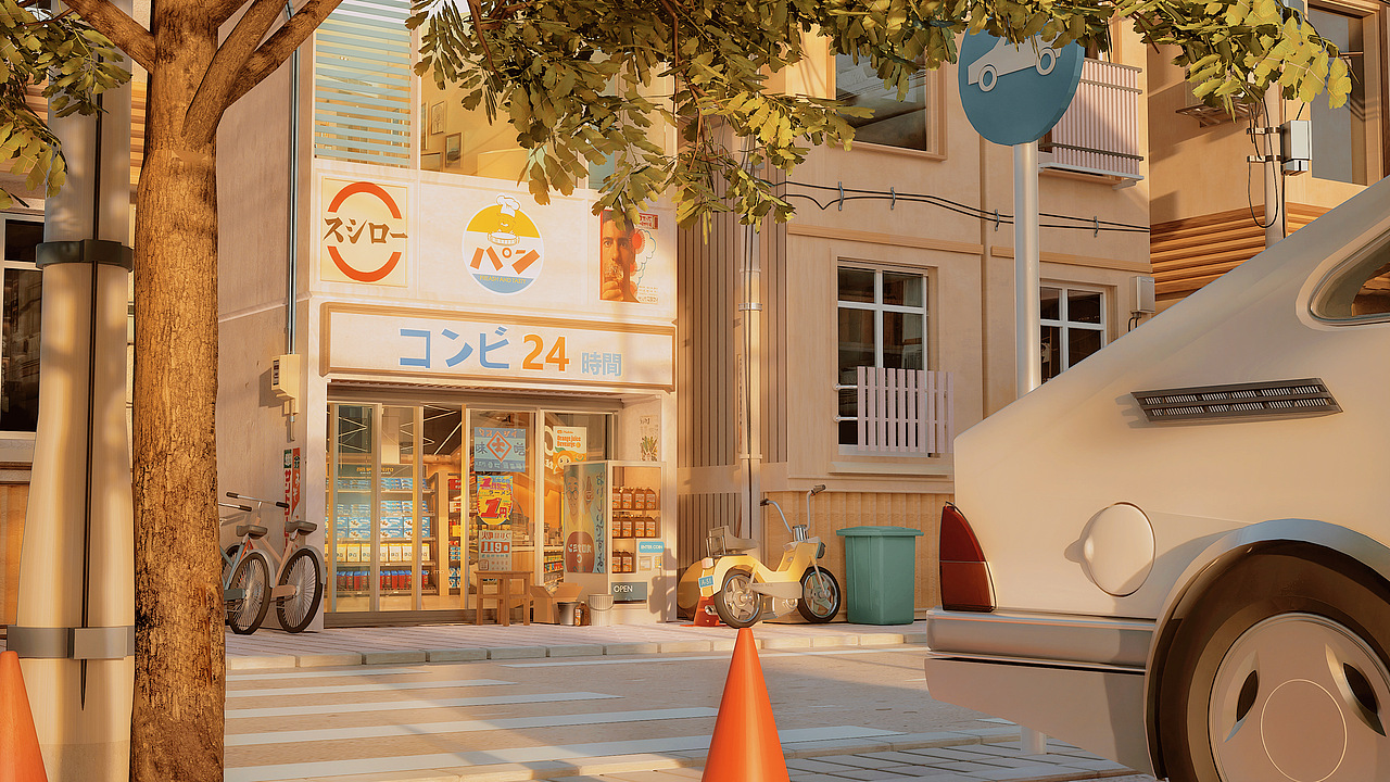 Blender 日本街景