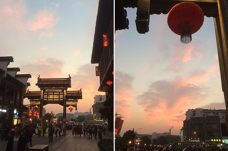 时间过的很快，分享会都没来及拍张合影就草草结束了。傍晚的火烧云让夫子庙变的更美，很多意犹未尽的设计师，可以一边品尝着夫子庙的无数小吃，一边逛逛如今改造后的文化名街了。。。