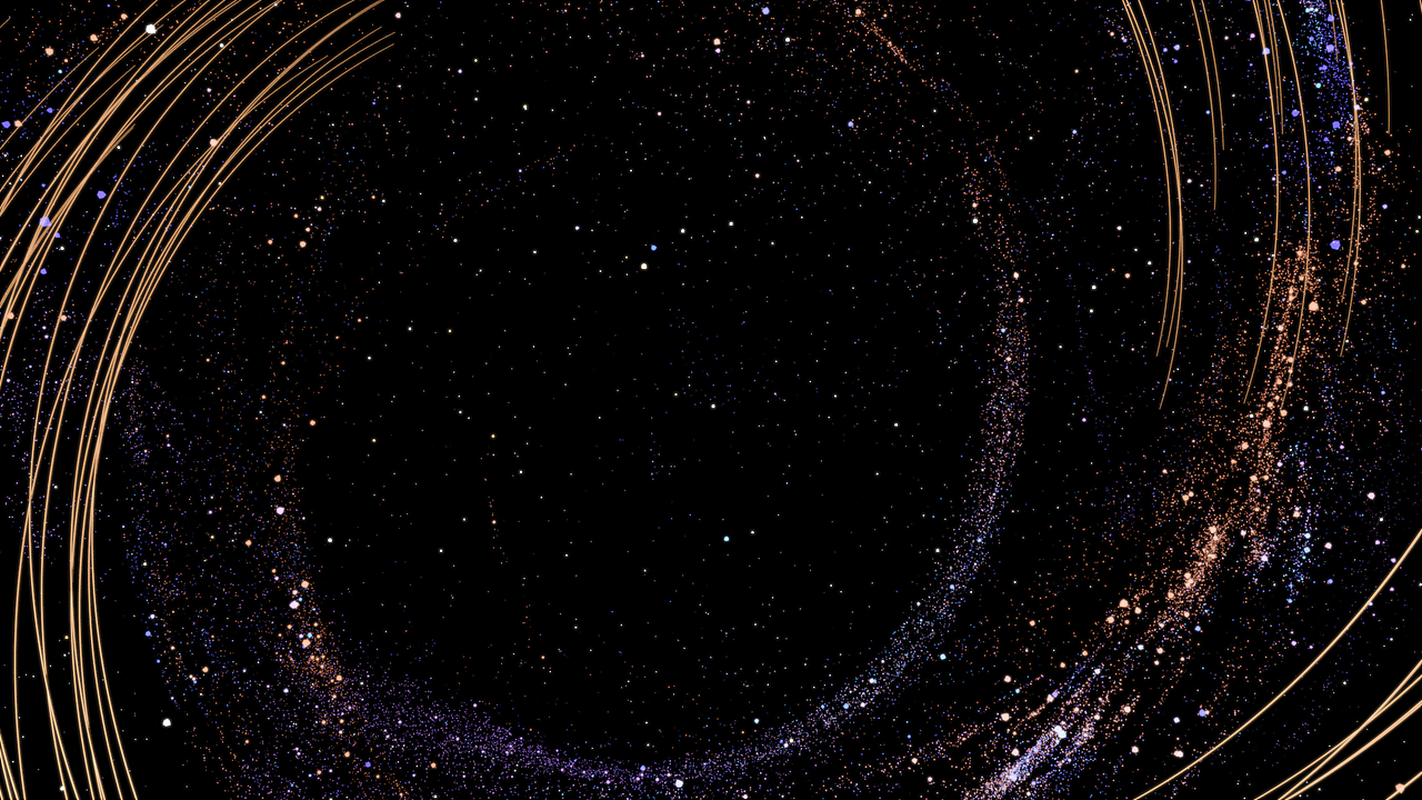 短片 | 三维动画-宇宙星空粒子汇聚logo