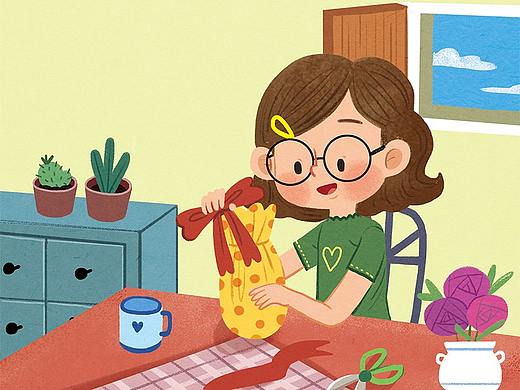 中小学生英语杂志类商业欧美风格儿童插画