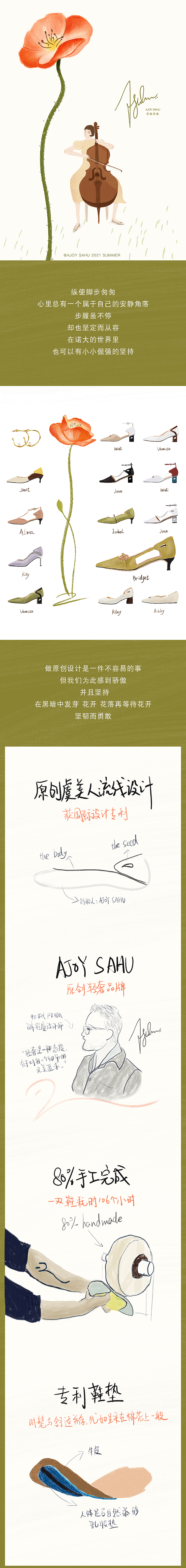 英国品牌女鞋 2021SS系列 × 插画