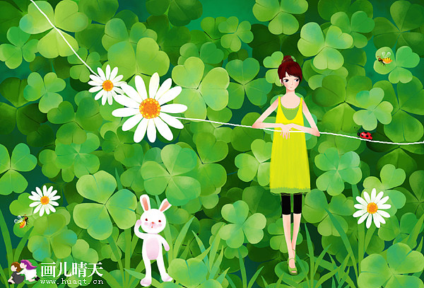 与兔子一起的日子-插画（图ZMTQxODg2OA==） - 创作习作 - 站酷设计师画儿晴天原创素材 - 站酷ZCOOL