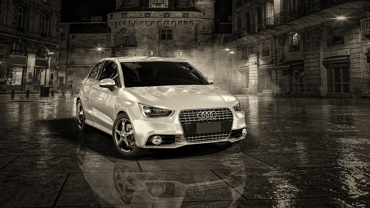 奥迪a3汽车建模 3dmax模型 练手作品 |三维|机械/交通|贾斯丁比贵儿_