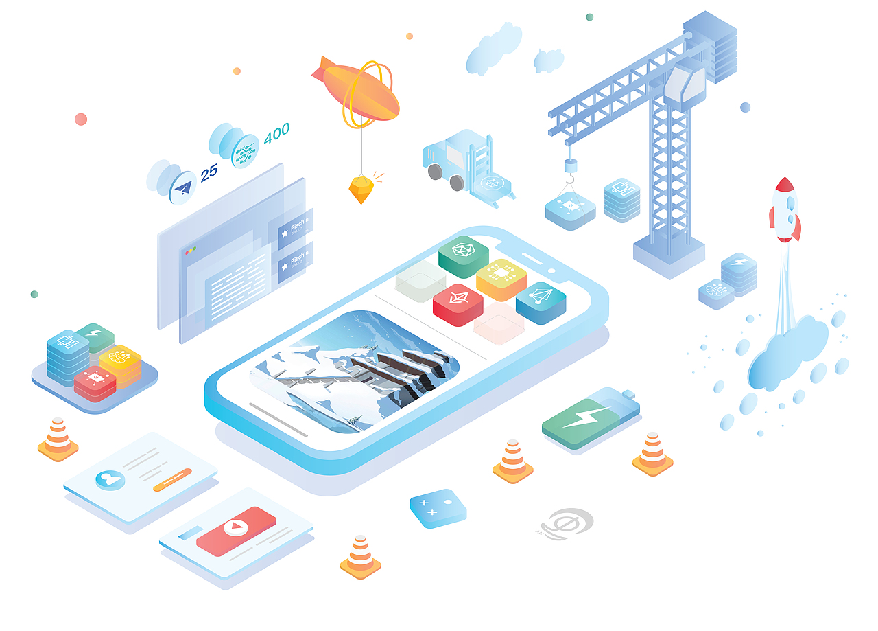 2.5D 轴测图（图ZMTI2MzMwMDc2） - APP界面 - 站酷设计师anchaozheng原创素材 - 站酷ZCOOL