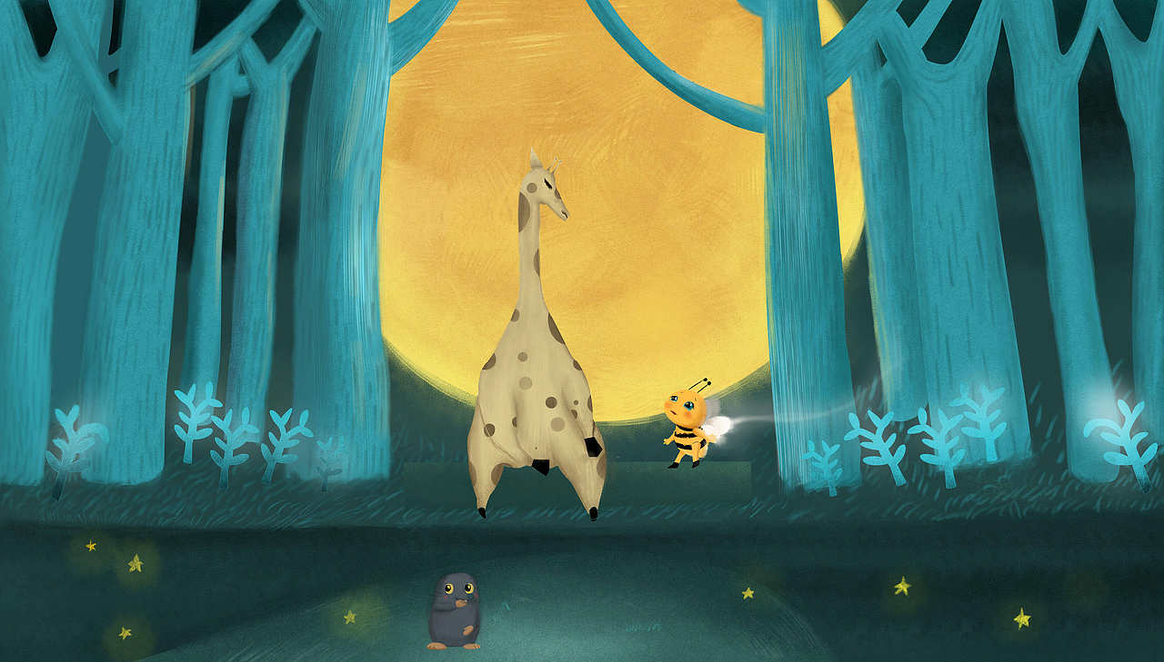 一个小女孩梦游