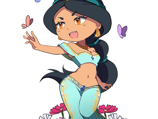 q版茉莉公主（個(gè)人主頁(yè)-ZNDM4MDQxOTY=） - 創(chuàng)作習(xí)作 - 站酷設(shè)計(jì)師盒子飄飄原創(chuàng)素材 - 站酷ZCOOL