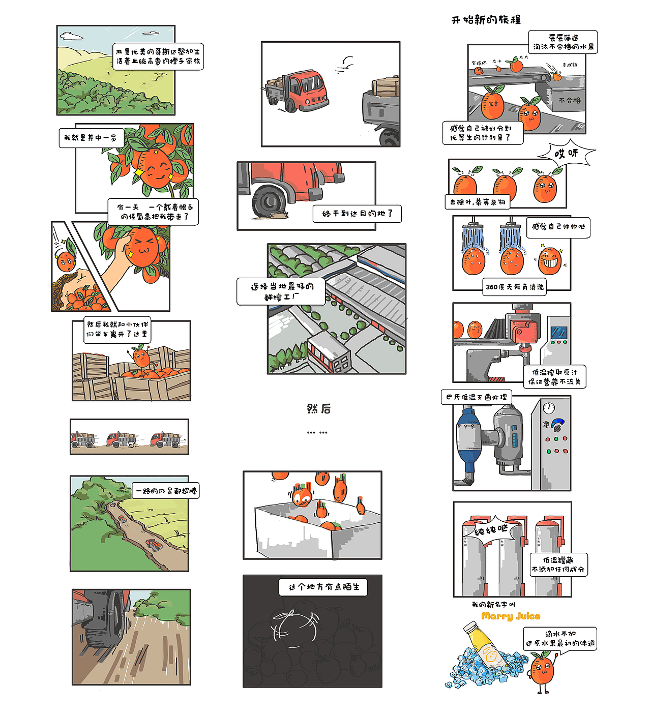 nfc果汁 产品推广漫画