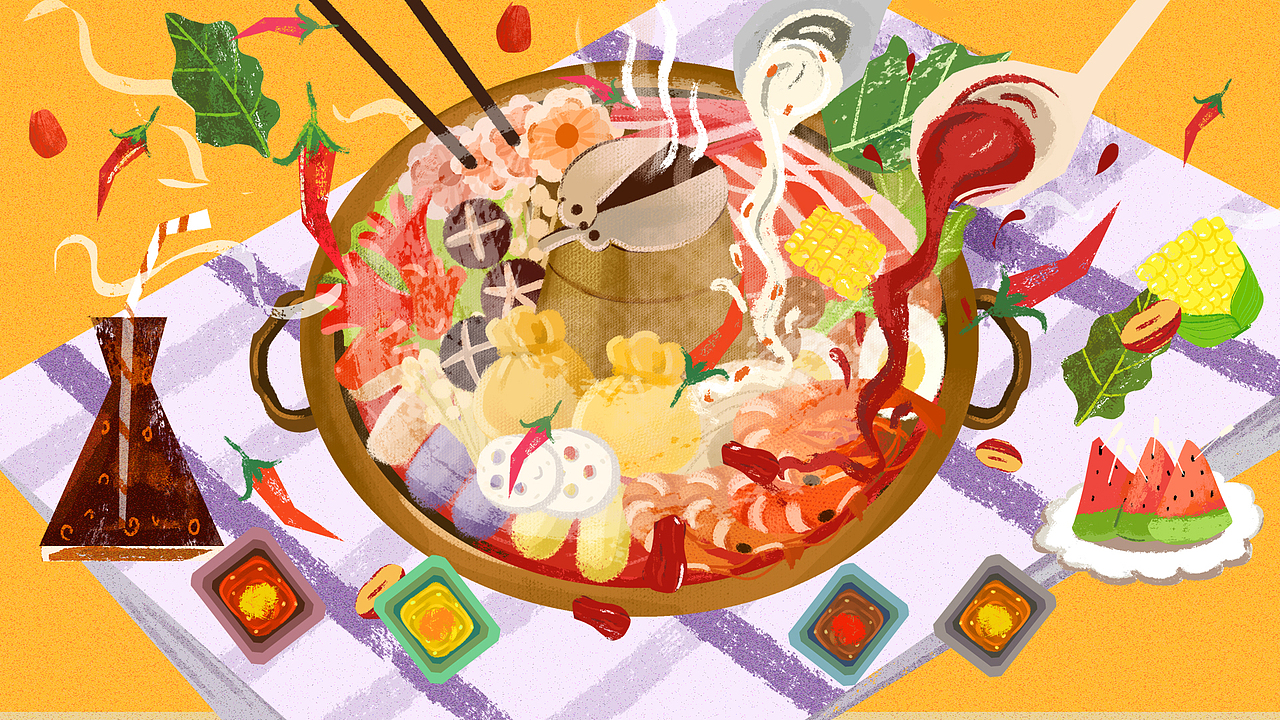 美食节插画