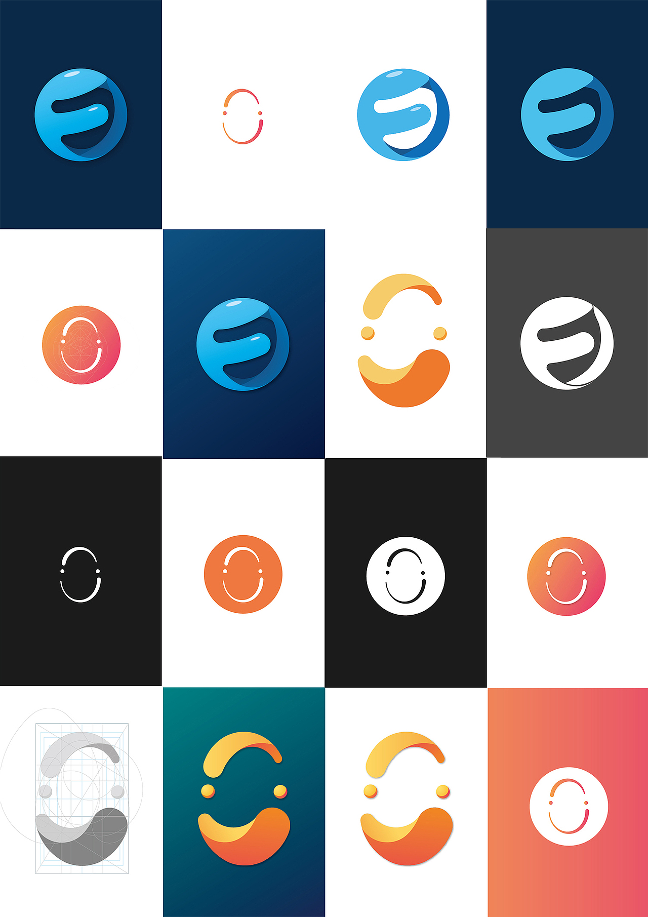 根据草图定了几个logo的形进行了尝试