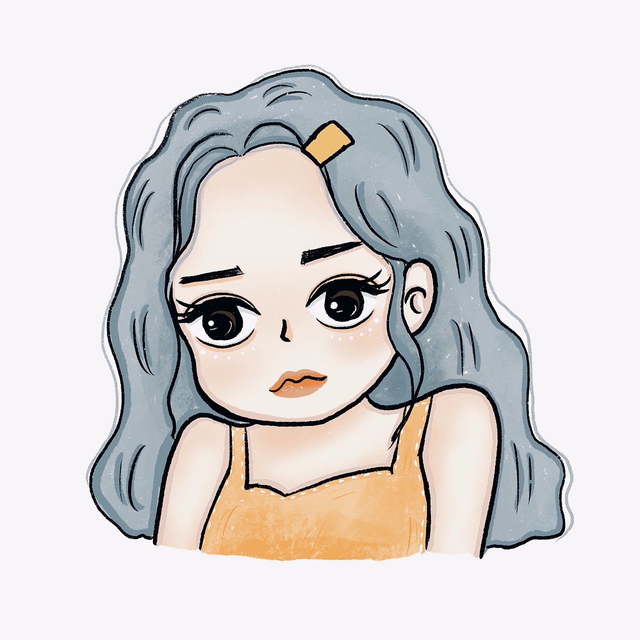 女生歪头可爱头像