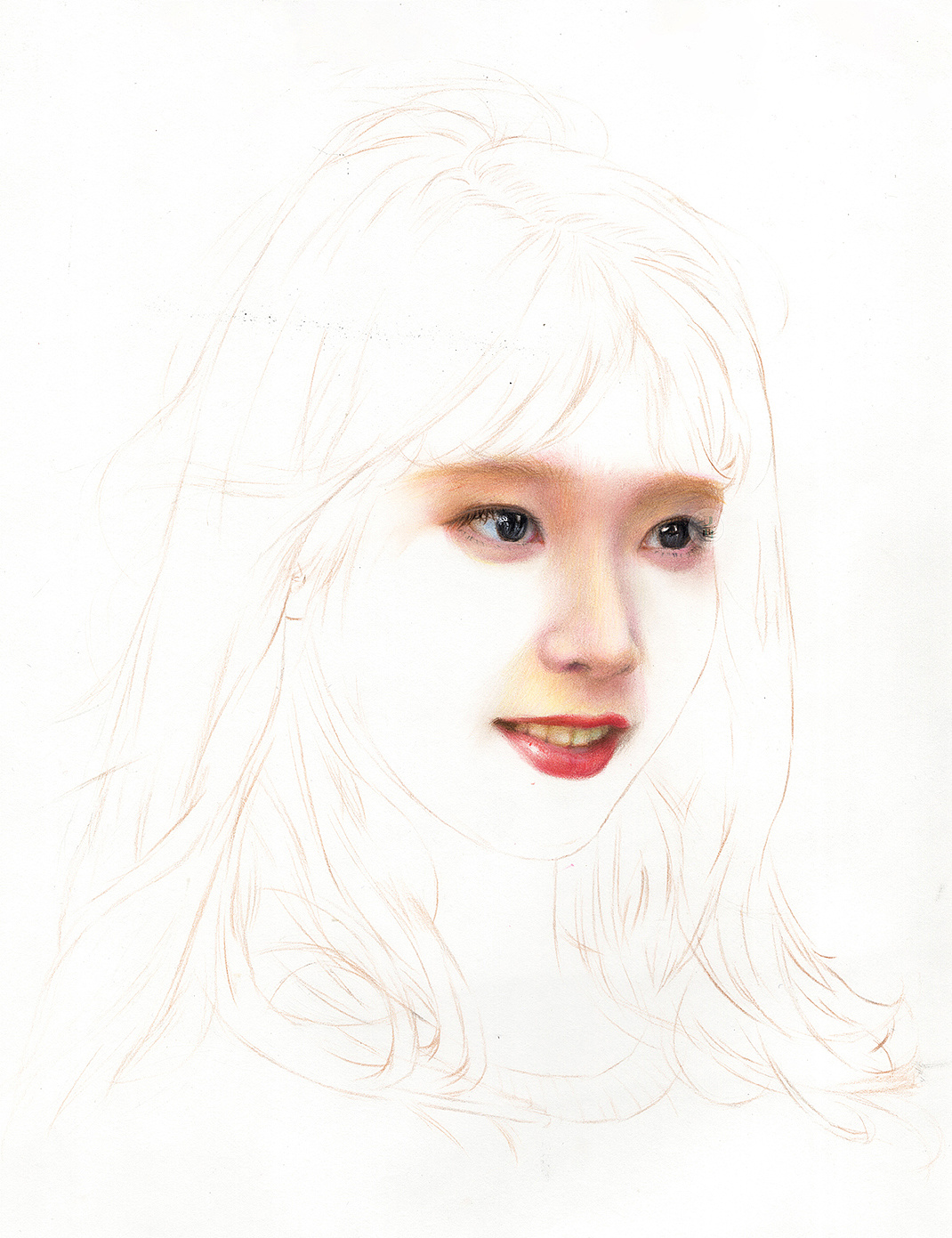 彩铅写实人像——iu
