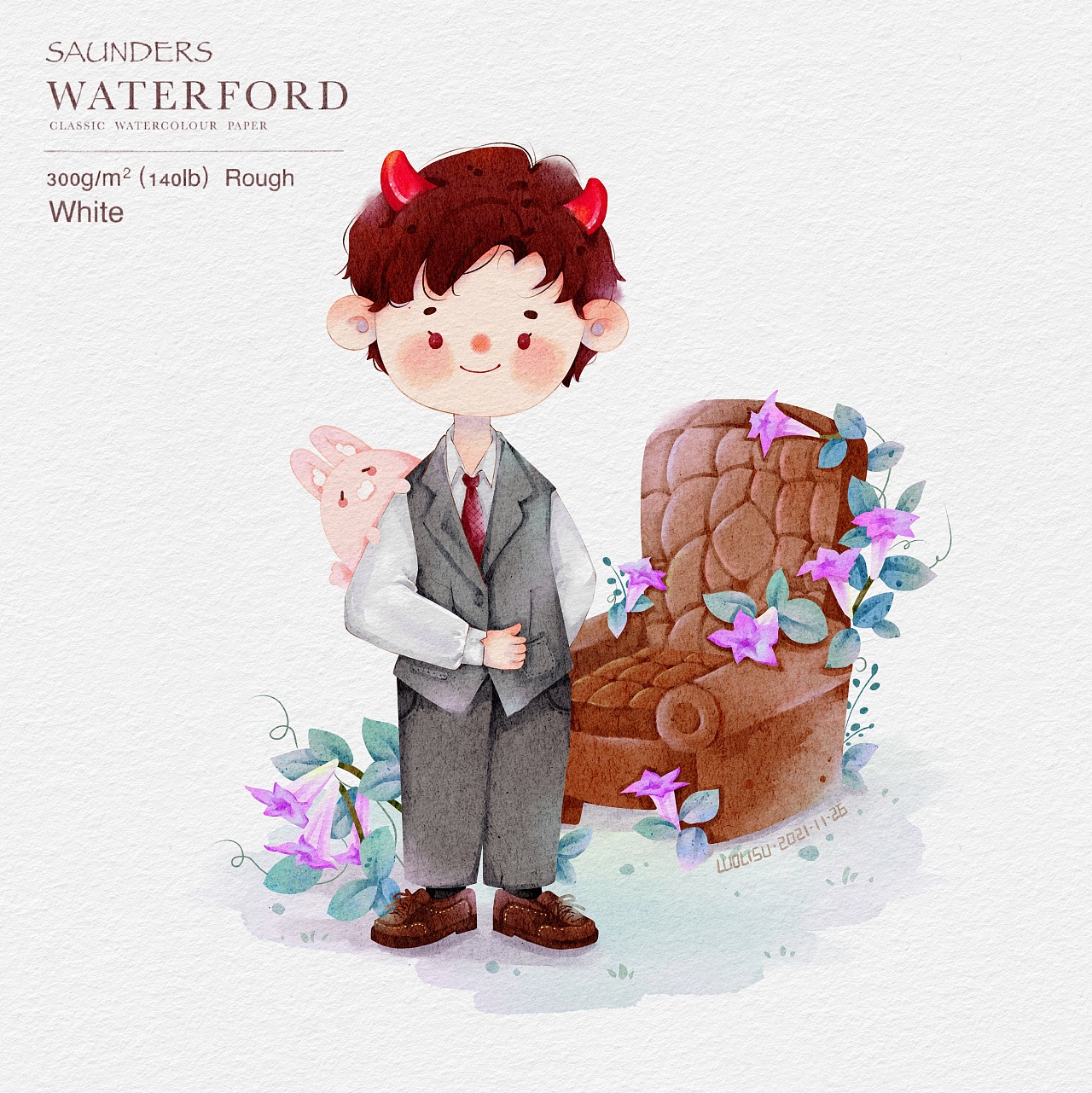 水彩小人系列|插画|儿童插画|洛梨酥 - 原创作品 - 站酷 (zcool)