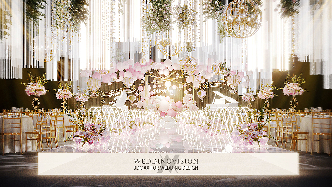 婚礼效果图（图ZMTI4NTI5MjUy） - 舞台美术 - 站酷设计师莫安安原创素材 - 站酷ZCOOL