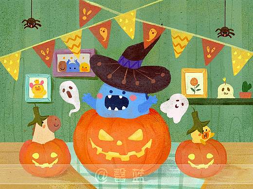 万圣节，嘿嘿~！！（个人主页-ZNDAzNjQwMjQ=） - 创作习作 - 站酷设计师二蕉子原创素材 - 站酷ZCOOL