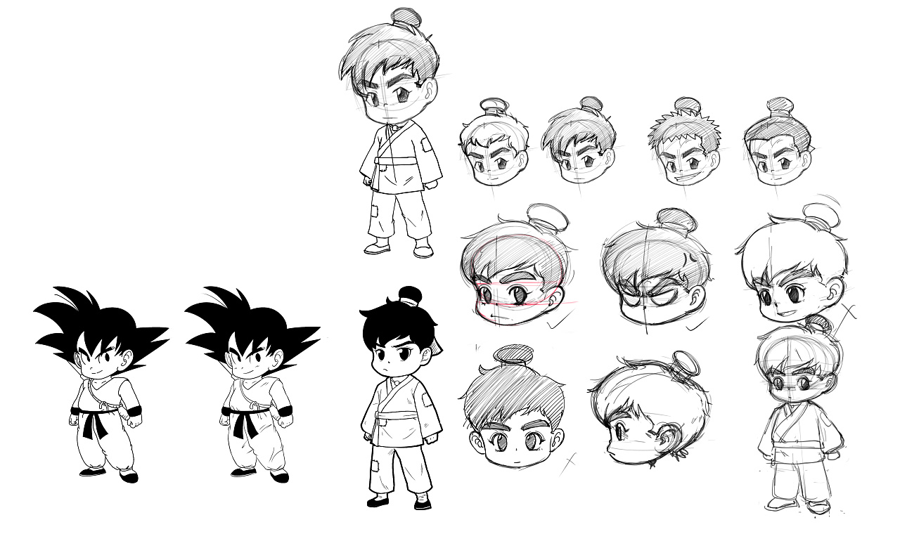 曾经在公司画漫画的设计稿