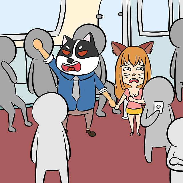 有声漫画：女票地铁遇顶族，男票竟然这样做！（图ZOTQ3NjAwNjA=） - 其他动漫 - 站酷设计师炮炮糖v原创素材 - 站酷ZCOOL