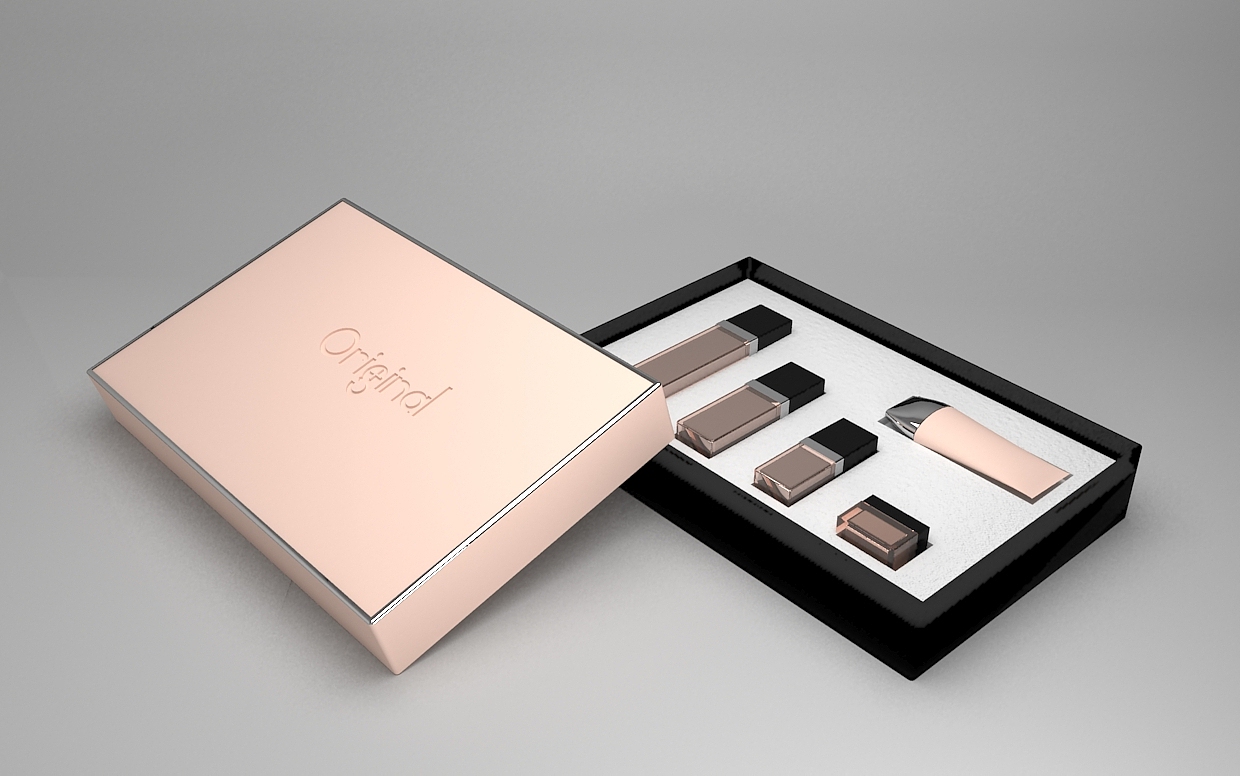 用3dmax做的一套化妆品VI