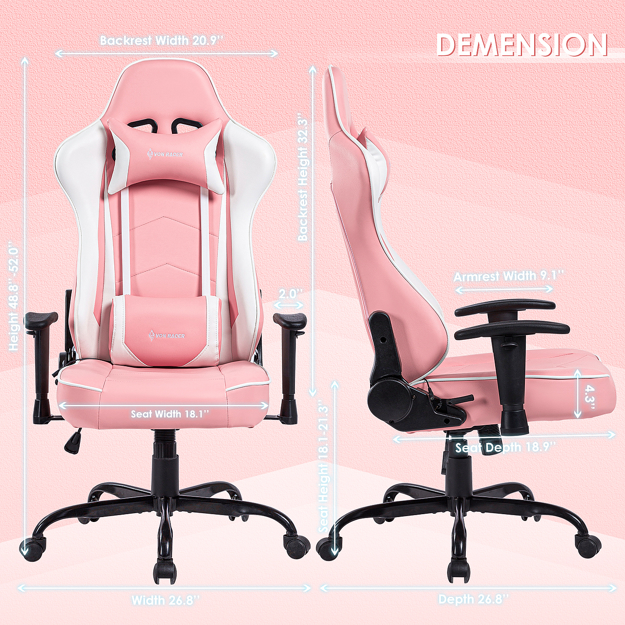 亚马逊主辅图-粉系电竞椅（图ZMjMzNzY1Nzcy） - 其他平面 - 站酷设计师cahyhl原创素材 - 站酷ZCOOL