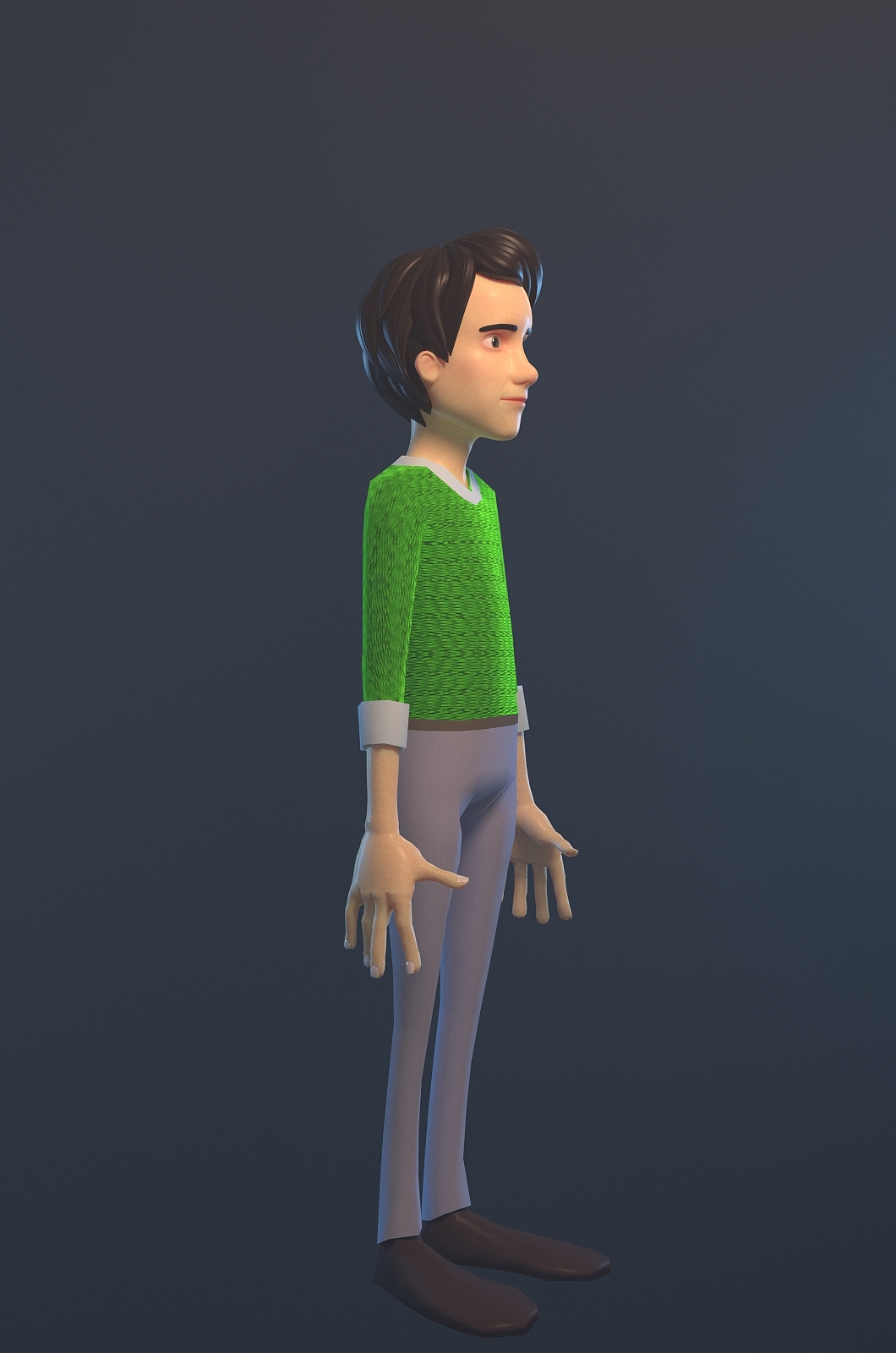 三维模型 卡通角色 3d建模影视动画 片头制作卡通男孩|三维|人物/生物