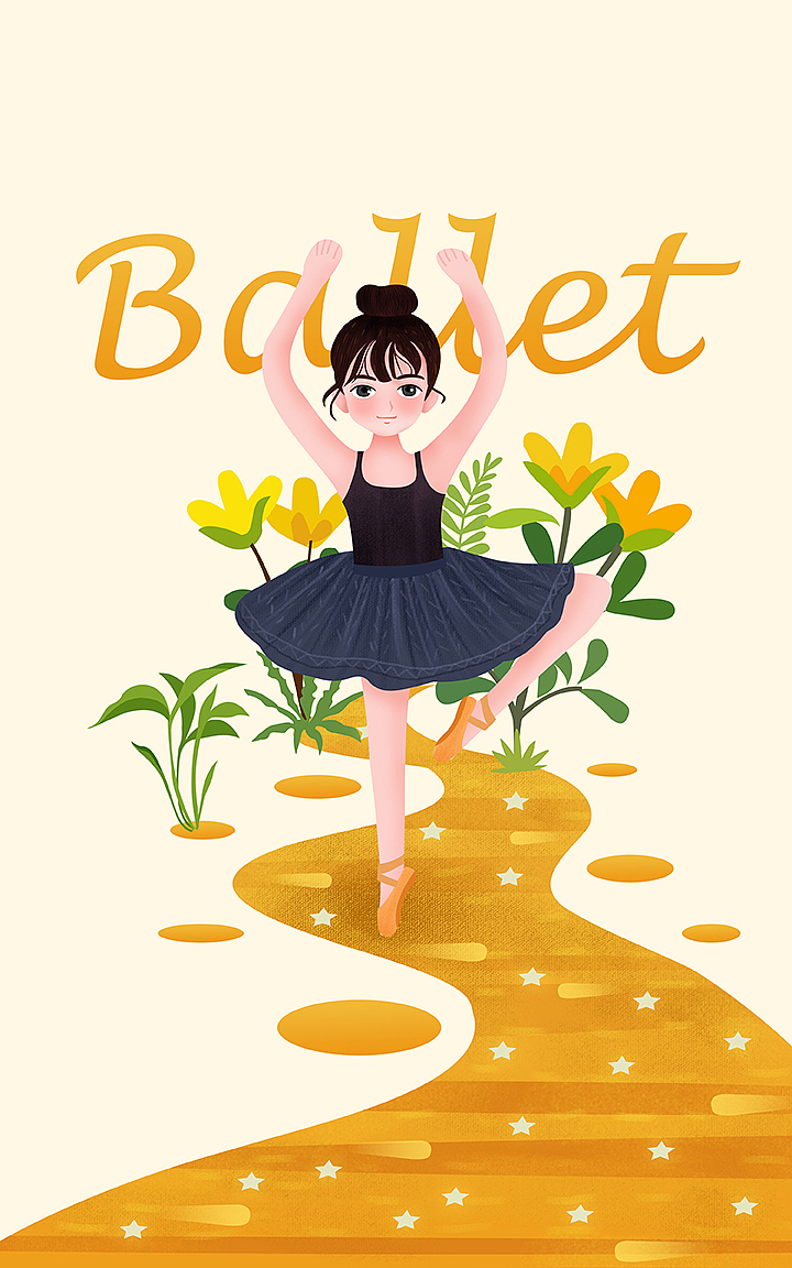 跳芭蕾舞女孩