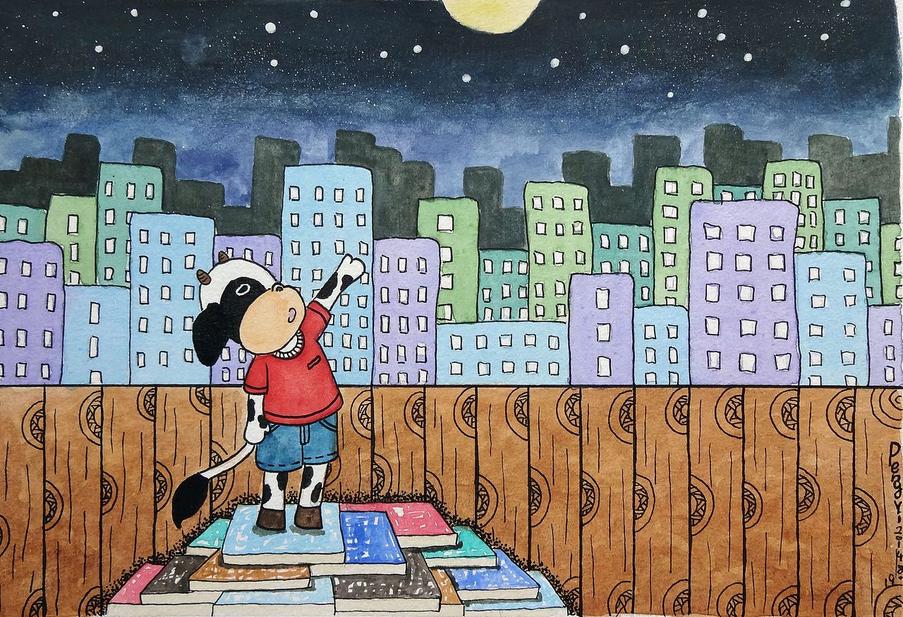 2014年8月 萌态十足的奶牛家族（图ZNDQ0MTIzNzY=） - 绘画 - 站酷设计师YIYI450原创素材 - 站酷ZCOOL