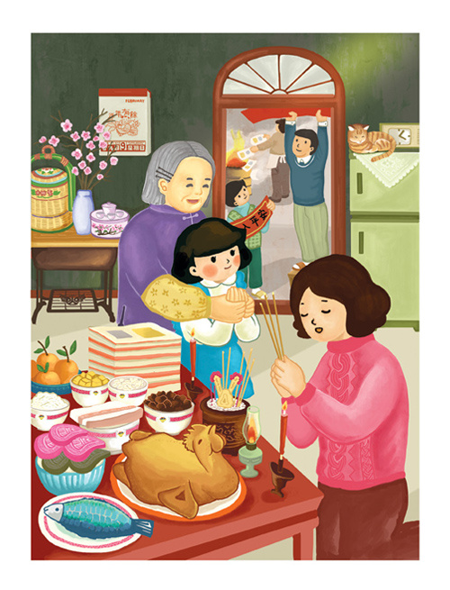 《潮汕风俗》之 过个传统年|插画|其他插画|跳叫板 - 原创作品 - 站酷