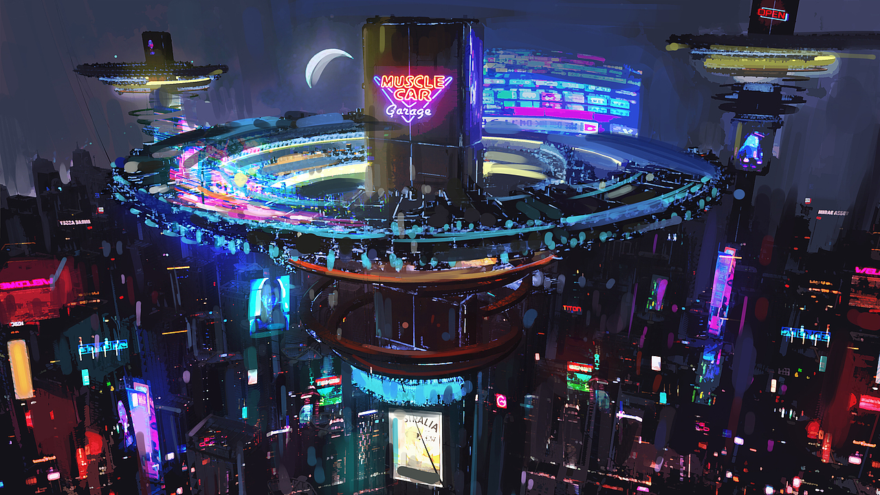 赛博朋克未来城市