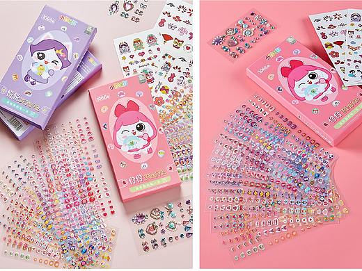 儿童指甲贴产品设计美妆贴全套设计