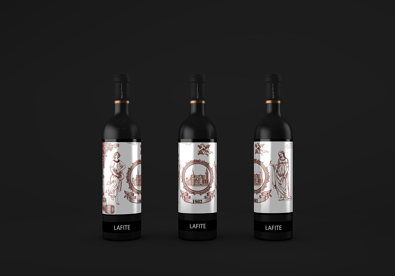 版画风—酒包装设计