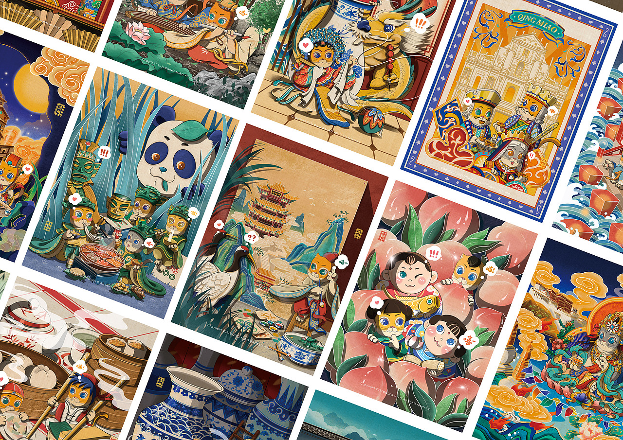 一喵一城系列（一）（图ZMjc5NTIyMTE2） - 创作习作 - 站酷设计师清喵原创素材 - 站酷ZCOOL