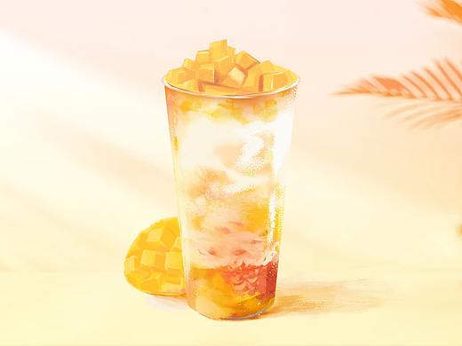 奶茶餐饮插画练习