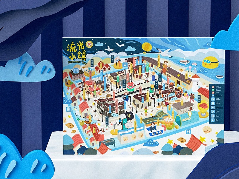 爱上长岛山东长岛手绘地图