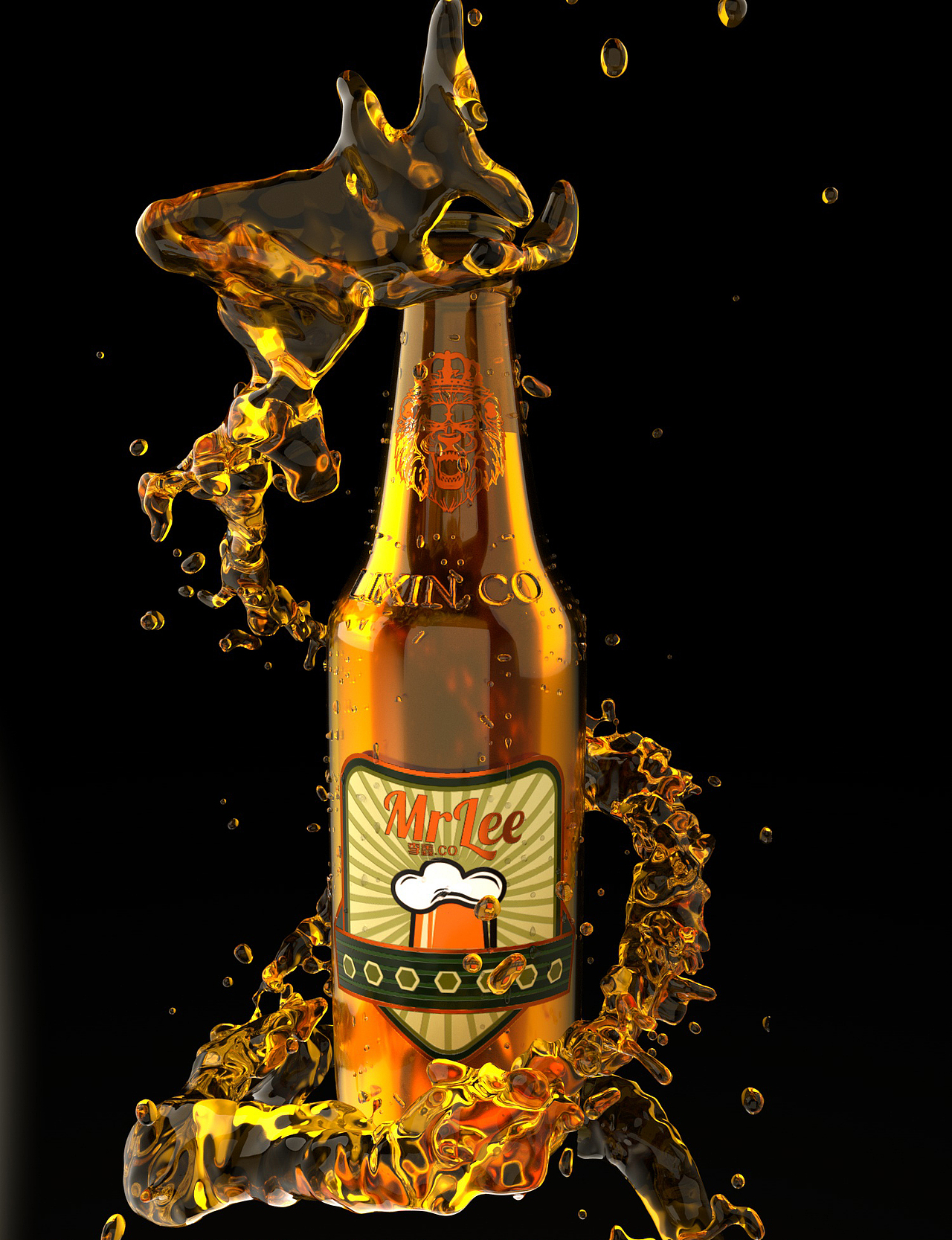 啤酒+流體建模（圖ZMjE1Mjk4MDMy） - 產(chǎn)品 - 站酷設(shè)計師李鑫的賬號原創(chuàng)素材 - 站酷ZCOOL